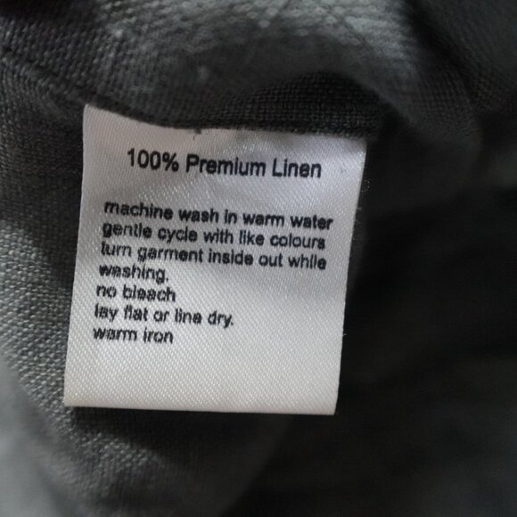 Spier Mackay Shirt Medium Green 100% Linen Handmade - Picture 6 of 12